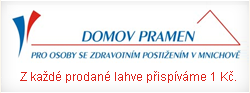 Pomáhejte potřebným, z každé prodané láhve vína na našem eshopu winelink.cz přispíváme 1Kč na konto Domova Pramen, který se stará o mentálně a tělesně handicapované ženy v obci Mnichov v západních Čechách. Každým nákupem přispíváte dobré věci. Děkujeme. Pomáhejte potřebným, z každé prodané láhve vína na našem eshopu winelink.cz přispíváme 1Kč na konto Domova Pramen, který se stará o mentálně a tělesně handicapované ženy v obci Mnichov v západních Čechách. Každým nákupem přispíváte dobré věci. Děkujeme.